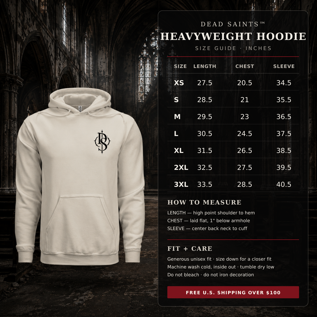 Foundation Hoodie Bone | Black