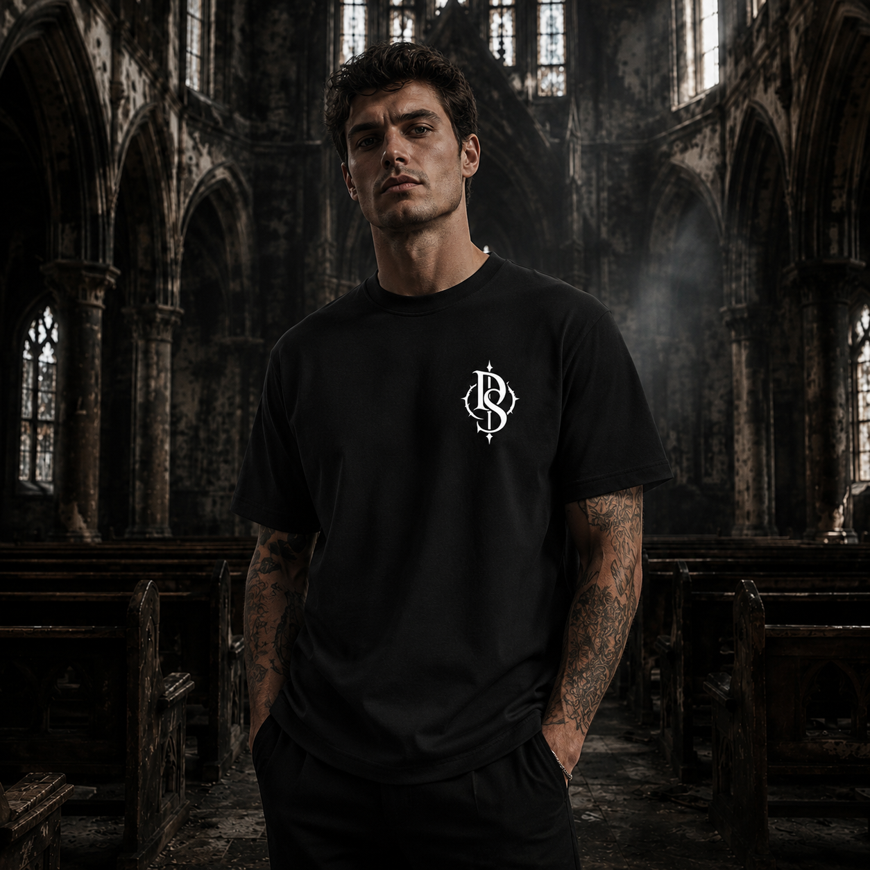 Foundation Tee Black | White