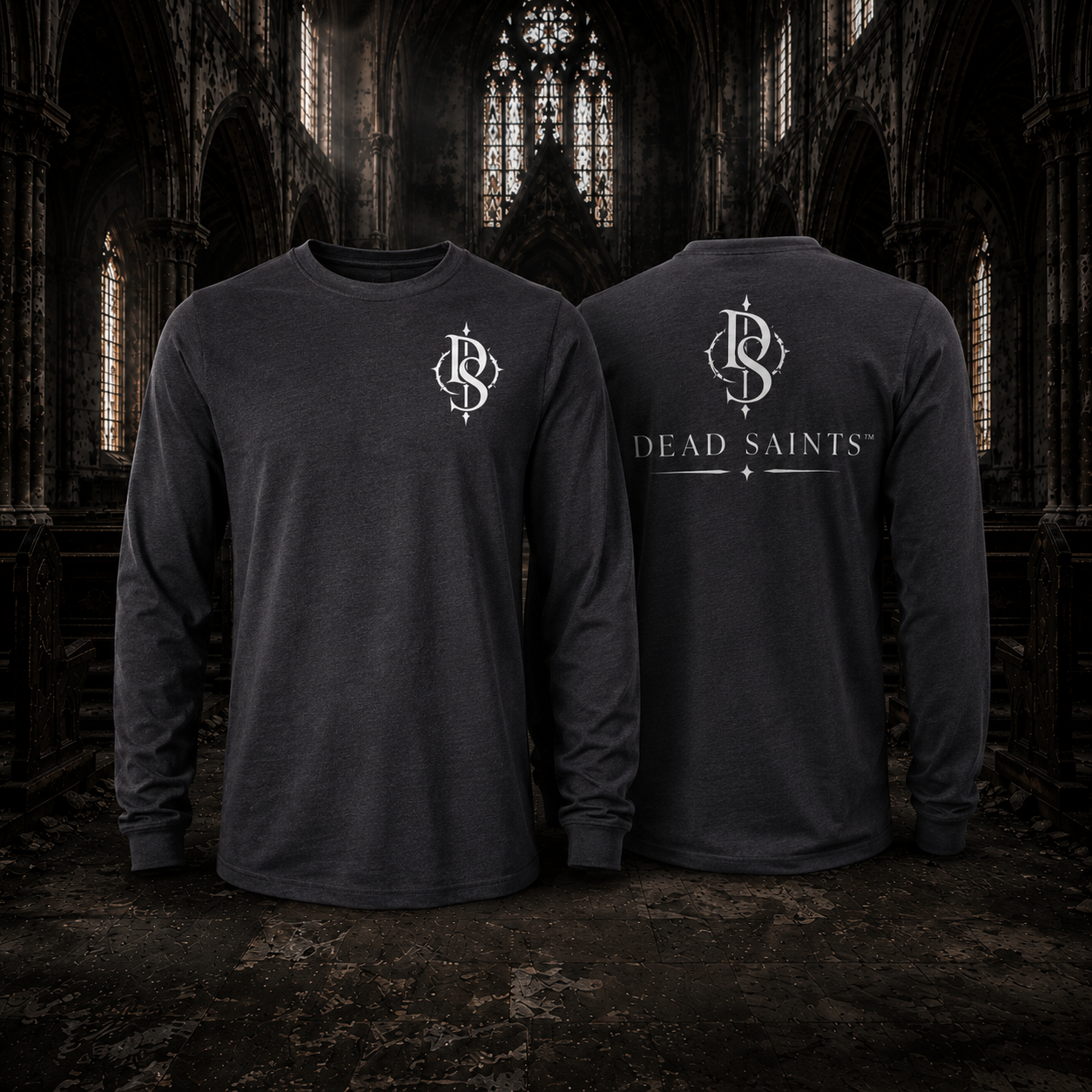 Foundation Long Sleeve Tee Black | White